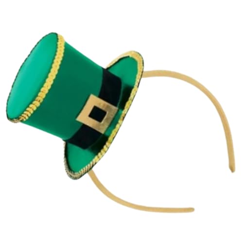 Kopfband, Partyhut, Kobold, grüner Rand, grüner Zopf, Ofenrohr für Irish Day Club, irisches Urlaubszubehör für Männer und Frauen von Morain
