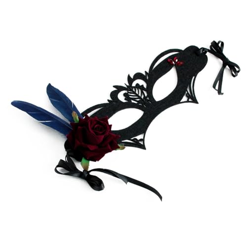 Maskerade Gesichtsbedeckung Halloween Kostüm Gesichtsbedeckung Rose Venezianer Hälfte für Party Maskerade Halbe Rose Halloween Maskerade Gesichtsbedeckung Halloween Kostüm Gesichtsbedeckung Rose Venezianer Hälfte für Party Maskerade Halbe Rose Halloween von Morain
