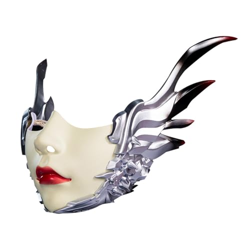 Maskerade Mechanisches geflügeltes Halbgesichts-Maskerade-Kostüm, Zubehör für Damen und Herren, Halloween, Cosplay von Morain