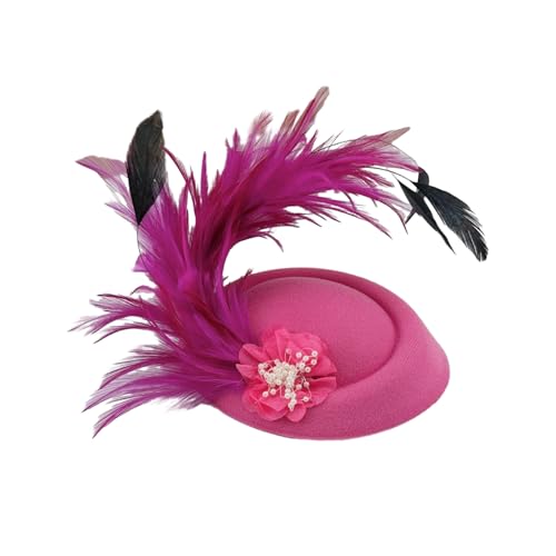 Mittelalterliche Feder Filz Hut Form Haarnadeln Braut Haarspange Feder Filz Hut Stirnband 1920er Jahre Haarspange für Hochzeit Clips für Mädchen Clips Frauen Top Top Fascinator von Morain