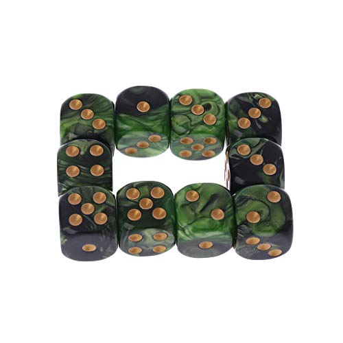 Morain 10 Stück 16 mm Kunstharz schwarz grün runde Kanten KTV Morain 10 Stück 16 mm Kunstharz schwarz grün runde Kanten KTV von Morain
