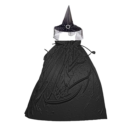 Morain 2-teiliges Hexenkleid-Kostüm, Halloween, Zauberer, Cosplay, Hexenumhang, Zauberer-Umhang mit Halloween-Hut, Zubehör-Set, Kinder, Mädchen, beleuchtetes Kostüm, Cosplay Morain 2-teiliges Hexenkleid-Kostüm, Halloween, Zauberer, Cosplay, Hexenumhang, Zauberer-Umhang mit Halloween-Hut, Zubehör-Set, Kinder, Mädchen, beleuchtetes Kostüm, Cosplay von Morain