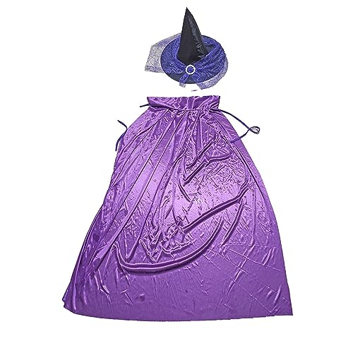 Morain 2-teiliges Hexenkleid-Kostüm, Halloween, Zauberer, Cosplay, Hexenumhang, Zauberer-Umhang mit Halloween-Hut, Zubehör-Set, Kinder, Mädchen, beleuchtetes Kostüm, Cosplay Morain 2-teiliges Hexenkleid-Kostüm, Halloween, Zauberer, Cosplay, Hexenumhang, Zauberer-Umhang mit Halloween-Hut, Zubehör-Set, Kinder, Mädchen, beleuchtetes Kostüm, Cosplay von Morain