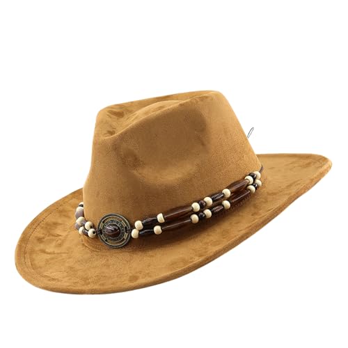 Morain Auffälliger Westernhut, Rollenspiel, Kostüm, Hut, Themenparty, Requisiten, Perlenband, ethnisches Oberteil, Fedoras für Abendparty, Western Morain Auffälliger Westernhut, Rollenspiel, Kostüm, Hut, Themenparty, Requisiten, Perlenband, ethnisches Oberteil, Fedoras für Abendparty, Western von Morain