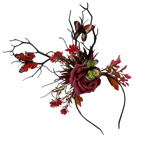 Morain Blumen-Zweig-Stirnband, Schmetterling, Kostüm, Halloween, Rollenspiel, Kopfschmuck, Abschlussball, Party, Live-Show, Kopfbedeckung, Halloween, Stirnband, Hexe Morain Blumen-Zweig-Stirnband, Schmetterling, Kostüm, Halloween, Rollenspiel, Kopfschmuck, Abschlussball, Party, Live-Show, Kopfbedeckung, Halloween, Stirnband, Hexe von Morain