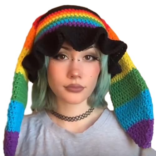 Morain Bunte Kaninchenohren Übergroße Kopfbedeckungsgeschenke Warmer Halloween Erwachsene Kinder Halloween Foto Requisiten von Morain
