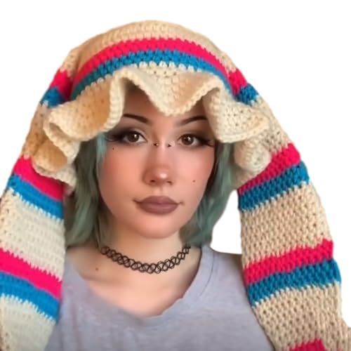 Morain Bunte Kaninchenohren Übergroße Kopfbedeckungsgeschenke Warmer Halloween Erwachsene Kinder Halloween Foto Requisiten von Morain