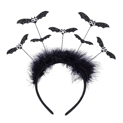 Morain Gothic-Pailletten-Fledermaus-Haarband für Erwachsene und Kinder, Cosplay, Party, Kostüm, Tag des Todes, Fledermaus-Kopfschmuck, Halloween-Zubehör, Party-Requisiten, Kinderfacor von Morain