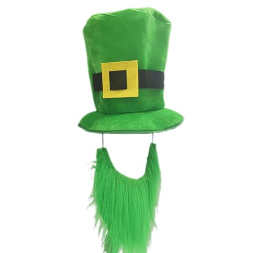 Morain Grüner großer Hut für Patrick Day mit Bart Festival Dekor Irish National Day Flat Top Hut Party Kostüm Zubehör StPatrick Krawatte für Partys und Versammlungen Morain Grüner großer Hut für Patrick Day mit Bart Festival Dekor Irish National Day Flat Top Hut Party Kostüm Zubehör StPatrick Krawatte für Partys und Versammlungen von Morain
