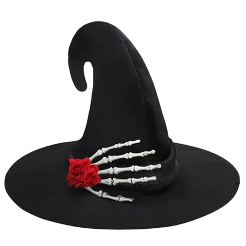 Morain Halloween Hexenhut Für Cosplay Schädel Handzauberer Erwachsener Unisex Witch Kostüm Spitze Festival Holiday Morain Halloween Hexenhut Für Cosplay Schädel Handzauberer Erwachsener Unisex Witch Kostüm Spitze Festival Holiday von Morain