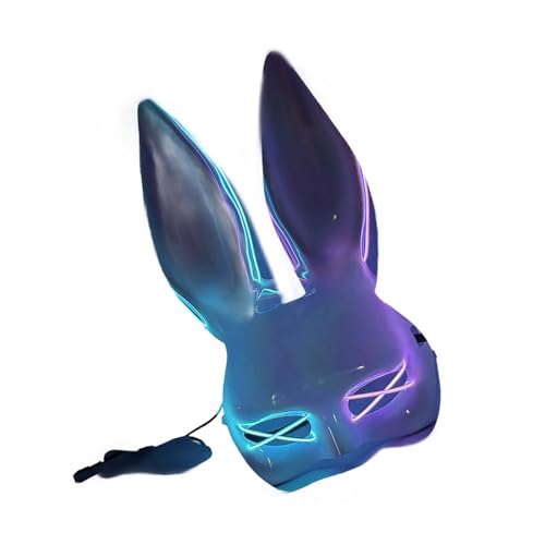 Morain Halloween LED Leuchtende Gesicht Hasengesicht für Frauen Leuchtende Kaninchen Gesicht Kostüm Morain Halloween LED Leuchtende Gesicht Hasengesicht für Frauen Leuchtende Kaninchen Gesicht Kostüm von Morain