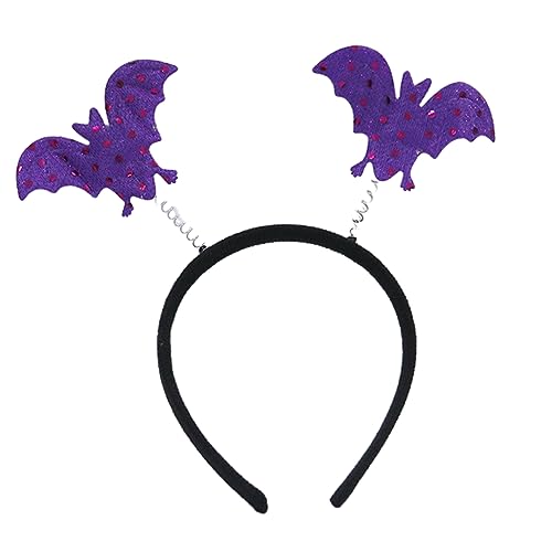 Morain Halloween Stirnband Dark Series Kürbis/Fledermaus Haarband Kinder Headhoop RaveParty Requisiten Haarschmuck Unisex Kopfbedeckung Halloween Stirnband Kinder von Morain