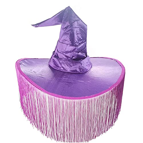 Morain Hexenhüte Für Frauen Halloween Hexenhut Mit Quasten Spinnen Spinnweb Decors Kostüm Party Karnevale Cosplays Halloween Hexen Erwachsene Hexen Wizard Cosplays Kostüm Für Frauen von Morain