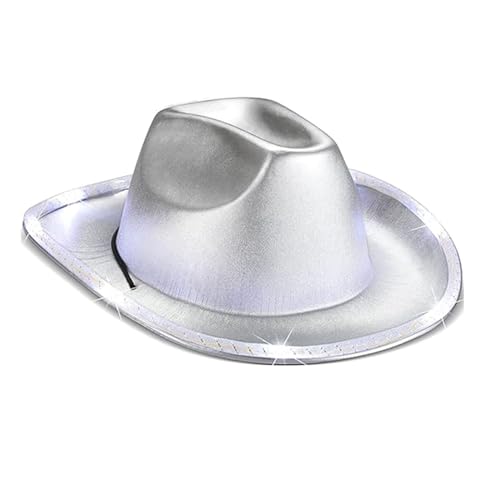 Morain LED-Cowboy-Kappen, große Krempe, Hut, Heißprägehut, Konzert, Kopfbedeckung, Frauen, Bühnenfoto, Junggesellinnenabschied, Partyzubehör, Bühne, Nachtclub, Tanz, Musikfestival Morain LED-Cowboy-Kappen, große Krempe, Hut, Heißprägehut, Konzert, Kopfbedeckung, Frauen, Bühnenfoto, Junggesellinnenabschied, Partyzubehör, Bühne, Nachtclub, Tanz, Musikfestival von Morain