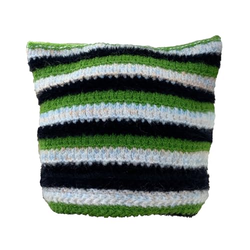 Morain Mode Gestreifte Gestrickte Frauenhut Mit Niedlichen Katzenohren Cosplay Kostümzubehör Morain Mode Gestreifte Gestrickte Frauenhut Mit Niedlichen Katzenohren Cosplay Kostümzubehör von Morain