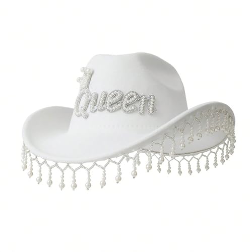 Morain Partyhut mit Perlen, Panama-Perlen, Quasten, Brauthut für Hochzeit, Karneval, Musik, Festivals, Club, Cocktail, Party, Hüte für Erwachsene Morain Partyhut mit Perlen, Panama-Perlen, Quasten, Brauthut für Hochzeit, Karneval, Musik, Festivals, Club, Cocktail, Party, Hüte für Erwachsene von Morain
