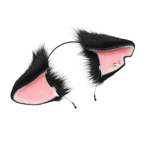 Morain Pelziger Plüsch-Haarreif mit Tierohren, Pelzschwanz, einfach zu tragen, Kostüm-Zubehör für Cosplay, Event, Schule, Event, Versammlung, Pelzanzug für Cosplay von Morain
