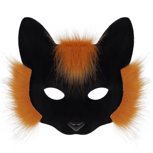 Morain Praktisches Halbgesichts-Füchs-Cosplay-Zubehör, bequemes Tragen, Gesichtsrequisiten für Halloween, Kosmetik, Karneval, Rollenspiel-Zubehör Morain Praktisches Halbgesichts-Füchs-Cosplay-Zubehör, bequemes Tragen, Gesichtsrequisiten für Halloween, Kosmetik, Karneval, Rollenspiel-Zubehör von Morain