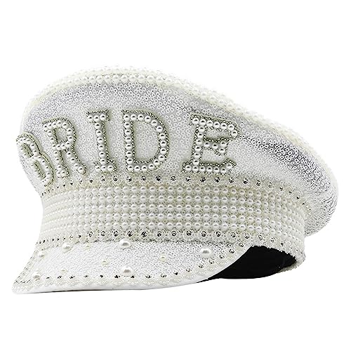 Morain Sparkling Captain Pearles Pailletten Für Junggeselle Party Disco Captain Disco Hat Für Schauspieler Schauspielerin von Morain