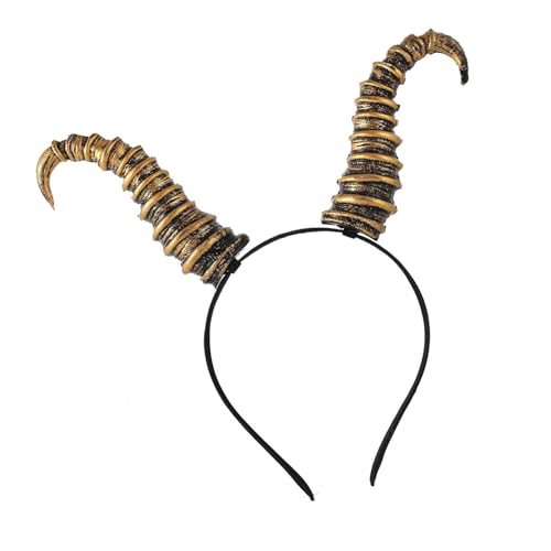 Morain Teufelshorn-Stirnband für Halloween-Partys, Kostüm, Haar-Accessoire, leicht, praktisch, Kunstharz, Festival, geheimnisvolles Kostüm-Haar von Morain