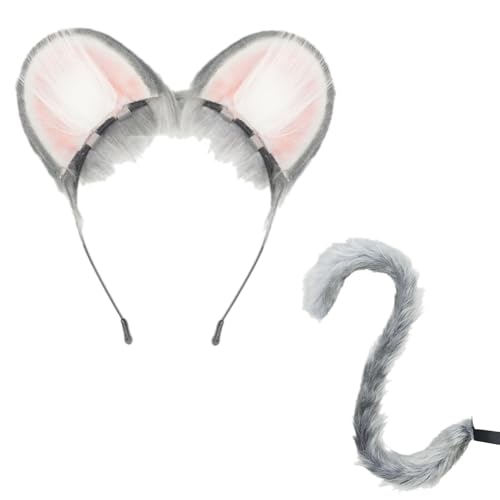 Morain Tier-Cosplay-Kostüm, Kunstpelze, Katzen, Füchse, Wolf, pelziger Schwanz und Ohr, Stirnband, Halloween-Party, Kostümzubehör Morain Tier-Cosplay-Kostüm, Kunstpelze, Katzen, Füchse, Wolf, pelziger Schwanz und Ohr, Stirnband, Halloween-Party, Kostümzubehör von Morain