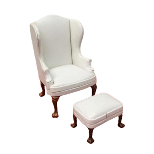 Schlafzimmer Ledersofa Dunkles Sofa Miniaturmöbel Modell Puppenhäuser Couch Zubehör Realistisches Spielset 1:12 von Morain