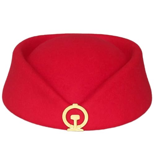 Stewardess Hut für Damen, Eisenbahnuniform, Stewardess-Hut, Rollenspiel, Party, Cosplay, Trainman, Hut, Bühnenauftritte, Kopfbedeckung von Morain