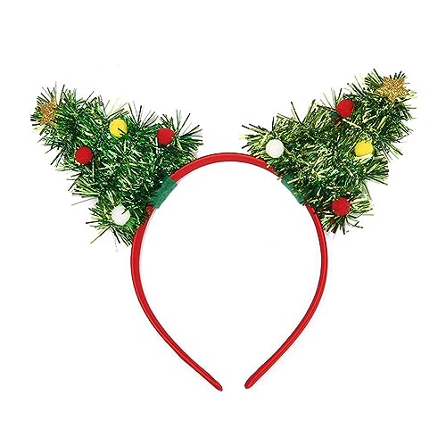 Stirnbänder, Unisex Erwachsene Weihnachten Party Weihnachtsbaum Form Stirnband Festival Haarreifen für Party Auftritte Unisex Kopfschmuck von Morain