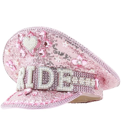 Strass-Buchstabenhut für Braut, Cosplay, Blingbling Pailletten, Hut, Bühnenauftritte, Requisiten, Militärhut, Cosplay-Kostüm für Party Strass-Buchstabenhut für Braut, Cosplay, Blingbling Pailletten, Hut, Bühnenauftritte, Requisiten, Militärhut, Cosplay-Kostüm für Party von Morain