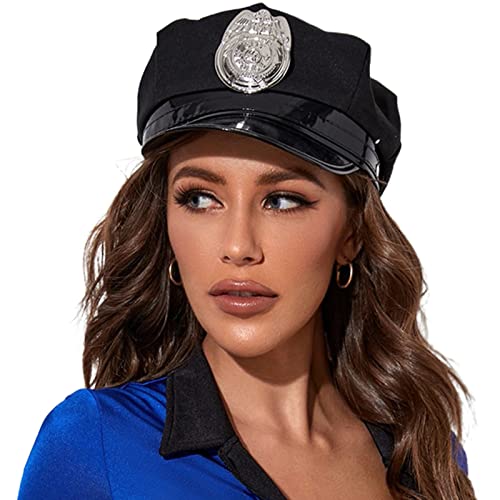 Stylischer Cosplay-Hut für mit Abzeichen Matrosen Cosplay für Karneval Party Männer Schwarz Herren Schwarz Kapitän Kapitän Hüte Stylischer Cosplay-Hut für mit Abzeichen Matrosen Cosplay für Karneval Party Männer Schwarz Herren Schwarz Kapitän Kapitän Hüte von Morain