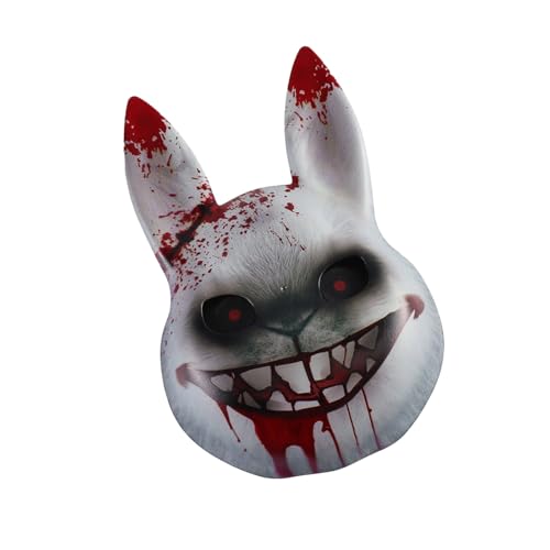 Verstellbare Horror-Kaninchen Cosplay belüftete Augenlöcher sichere Konstruktion Anime Party Kostüm Requisiten für Erwachsene Praktisches Gesicht von Morain