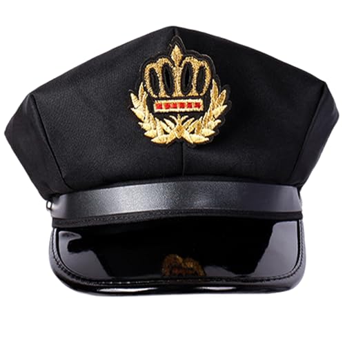 Vielseitiger Uniform-Hut, Sicherheitspersonal, Cosplay, weiches Futter, achteckig, für Rollenspiele oder Theatershows, modischer Matrosen von Morain