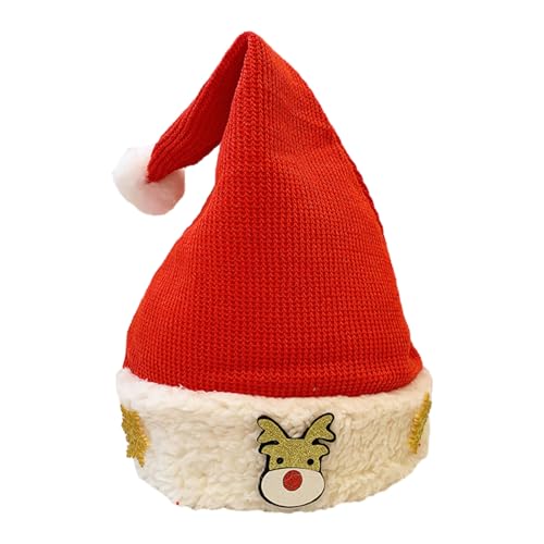 Weihnachtliche Plüsch-Bommelmütze für Mädchen, spitze Kappe mit Geweih, Familientreffen, Weihnachtsmannmütze, festliche Kopfbedeckung, festliches Party-Zubehör Weihnachtliche Plüsch-Bommelmütze für Mädchen, spitze Kappe mit Geweih, Familientreffen, Weihnachtsmannmütze, festliche Kopfbedeckung, festliches Party-Zubehör von Morain