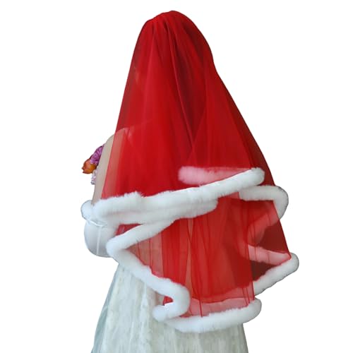 Wiederverwendbarer Haarschmuck mit weihnachtlichem Motiv, Schleier mit zarter Plüschdekoration, Party-Kostüm, unverzichtbar für Frauen und Mädchen, atmungsaktive Party von Morain