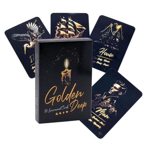 Moreeulsi 9x6,2cm Fortune Golden Deep Lenormand Tarot, Tarot Wahrsagerei Orakelkarten, Tarot-Geschenk Für Tarot-Liebhaber, P-ovanjer Tarot-Karten Für Anfänger Moreeulsi 9x6,2cm Fortune Golden Deep Lenormand Tarot, Tarot Wahrsagerei Orakelkarten, Tarot-Geschenk Für Tarot-Liebhaber, P-ovanjer Tarot-Karten Für Anfänger von Moreeulsi
