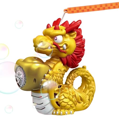 Moreeulsi Chinesische Drachenblasenmaschine, Drachenblasenmaschine | 30 Löcher Automatisches Drachenblasengebläse Blasenmacherspielzeug - 2024 Leuchtender Seifenblasen-Zauberstab, Spielzeug zum von Moreeulsi