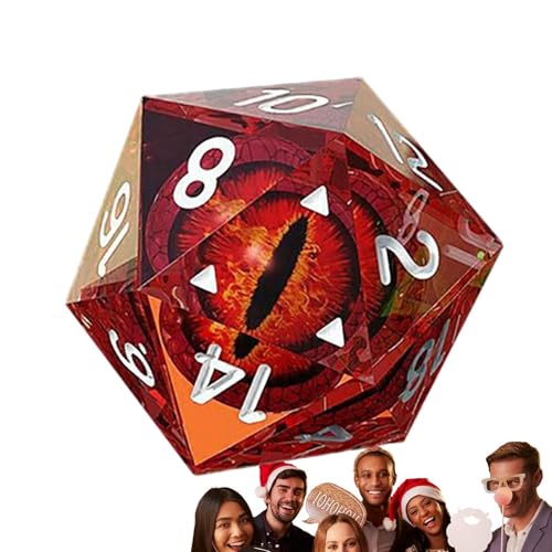 Moreeulsi RPG-Würfel-Set - 20 Seiten Spielwürfel | Handgefertigtes Designer-Polyeder-RPG-Würfelset mit scharfen Kanten und schönen Einschlüssen für Ästhetik Moreeulsi RPG-Würfel-Set - 20 Seiten Spielwürfel | Handgefertigtes Designer-Polyeder-RPG-Würfelset mit scharfen Kanten und schönen Einschlüssen für Ästhetik von Moreeulsi