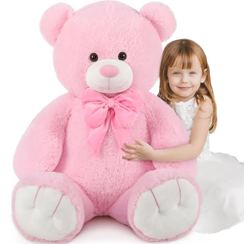 MorisMos 120cm Riesen Teddy Teddybär, 1.2m Teddy bär groß XXL Kuschelbär Stofftier Plüschtier Mädchen von MorisMos