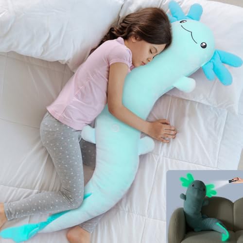 MorisMos 122cm lang Axolotl Kuscheltier XXL Kissen, Geburtstag Geschenk für Kinder Baby MorisMos 122cm lang Axolotl Kuscheltier XXL Kissen, Geburtstag Geschenk für Kinder Baby von MorisMos