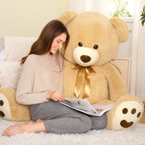 MorisMos 150cm Valentinstag Liebe Geschenke, 1.5m riesen Teddy XXXL, weich groß teddybär XXL, Kuscheltier XXL teddys Mädchen Freundin Frauen Mutter Kinder Partnerin Ehefrau von MorisMos