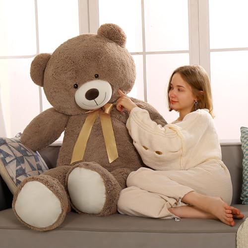 MorisMos 150cm riesen teddys plüschbär, großer teddybär XXL Kuscheltier, Weihnachten Geburtstag Geschenk-Dunkelbraun von MorisMos