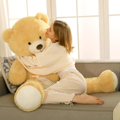 MorisMos 150cm riesen teddys plüschbär, großer teddybär XXL Kuscheltier, Weihnachten Geburtstag Geschenk-Hellbraun MorisMos 150cm riesen teddys plüschbär, großer teddybär XXL Kuscheltier, Weihnachten Geburtstag Geschenk-Hellbraun von MorisMos