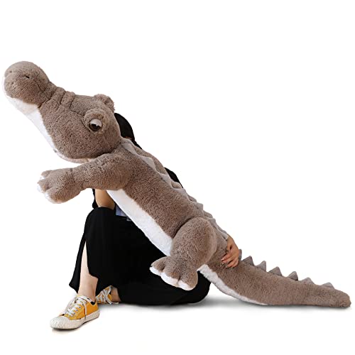 MorisMos 170cm lang riesen Krokodil Kuscheltier XXL, weich groß Aligator Stofftier Plüschtier,Plüsch Crokdil Spielzeug Kissen Geschenk Kinder Mädchen Baby von MorisMos