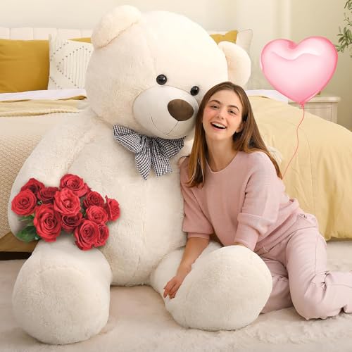 MorisMos 180cm riesen Teddy XXXL, weich groß teddybär XXL,süß kuschelbär plüschbär Freundin Mädchen Partnerin Ehefrau Mutter Kinder Baby von MorisMos