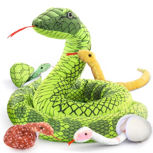 MorisMos 300cm lang Schlange Kuscheltier XXL mit Baby im Bauch, riesen groß Plüschschlange Plüschpuppe, Flauschiger Stofftier Plüschtier Snake Geschenk für Jungen MorisMos 300cm lang Schlange Kuscheltier XXL mit Baby im Bauch, riesen groß Plüschschlange Plüschpuppe, Flauschiger Stofftier Plüschtier Snake Geschenk für Jungen von MorisMos