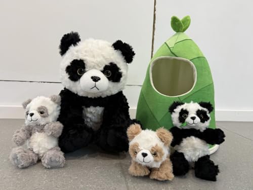 MorisMos 4 stücke Panda Kuscheltier im Bambus Tasche, groß riesen Panda Stofftier Plüschtier XXL, Pandateddy Geburtstag Geschenk für Kinder Baby MorisMos 4 stücke Panda Kuscheltier im Bambus Tasche, groß riesen Panda Stofftier Plüschtier XXL, Pandateddy Geburtstag Geschenk für Kinder Baby von MorisMos