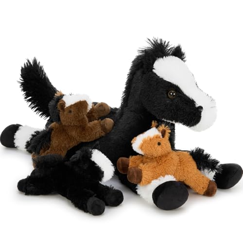 MorisMos 4 stücke Pferd Kuscheltiere Set, 50cm riesen Pferd Kuscheltier XXL mit 3 Baby im Bauch, groß Plüschpferd Stofftier Plüschtier, Horse Pony Teddy Geschenk für Jungen MorisMos 4 stücke Pferd Kuscheltiere Set, 50cm riesen Pferd Kuscheltier XXL mit 3 Baby im Bauch, groß Plüschpferd Stofftier Plüschtier, Horse Pony Teddy Geschenk für Jungen von MorisMos