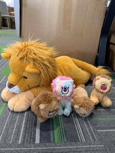 MorisMos 5 stücke Löwe Kuscheltier XXL Set, 60cm lang riesen Löwe Kuscheltier mit Babys im Bauch, Groß Löwe Plüschtier Stofftier lionteddy Geschenk für Kinder von MorisMos