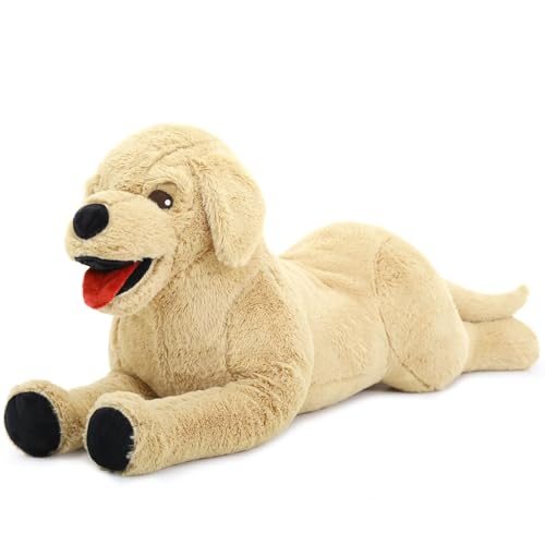 MorisMos 75cm Labrador Retriever liegend Hund Kuscheltier XXL,Hellbraun riesen Plüschhund Stofftier,Geburtstag Geschenk Kinder Baby MorisMos 75cm Labrador Retriever liegend Hund Kuscheltier XXL,Hellbraun riesen Plüschhund Stofftier,Geburtstag Geschenk Kinder Baby von MorisMos