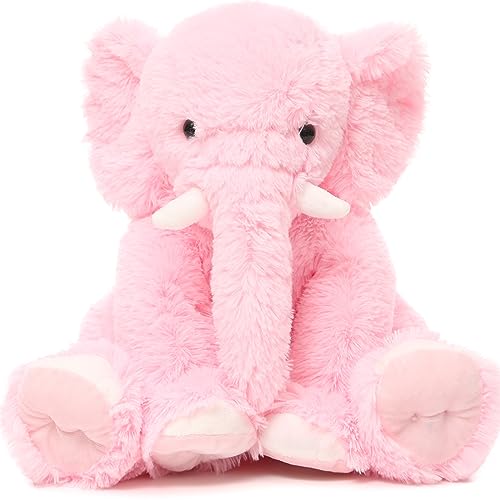 MorisMos Elefant Kuscheltier XXL,50cm groß Elefant Plüschtier Stofftier, Rosa Sitzend kuschelige Plüschelefant,Geburtstag Geschenk für Kinder, Baby, Mädchen und Jungen MorisMos Elefant Kuscheltier XXL,50cm groß Elefant Plüschtier Stofftier, Rosa Sitzend kuschelige Plüschelefant,Geburtstag Geschenk für Kinder, Baby, Mädchen und Jungen von MorisMos